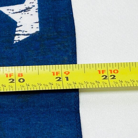 Patriotic Red White & Blue Bandana 100% Cotton Stars & Zigzag Print  Square - Picture 11 of 12